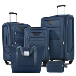 Syemin 5 PCS Bag And Luggage Sets, With 4 Spinner Wheels Lightweight Suitcase, Suitable For Business Trips And Travel, Blue, 18.9"*12.2"*30" -Furniture GUEST 0065dd62 07b8 4e3c a70e 541b104ed0ed