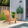 Syemin Patio Accent Chairs, Adirondack Patio Chairs , Lawn Chairs For Patio, Garden, Poolside, Lawn, Outdoor Relaxation, Brown, 29.5" * 37.8" * 37.4"