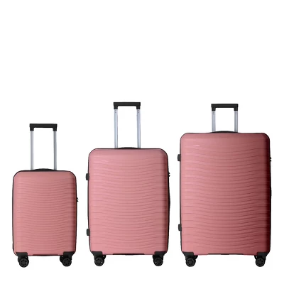 Syemin Luggage 3 Piece Hardside Luggage Set With Spinner Wheels, TSA Locks, Lightweight ABS Suitcases (20"/24"/28"), Pink, 21.46"*12.01"*30.51"" 5 Syemin Luggage 3 Piece Hardside Luggage Set With Spinner Wheels, TSA Locks, Lightweight ABS Suitcases (20"/24"/28"), Pink, 21.46"*12.01"*30.51"" - Image 5