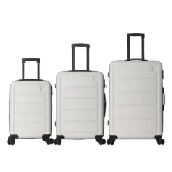 Syemin Luggage Sets ABS Hardshell 3pcs Luggage, Lightweight Durable Suitcase Sets Spinner Wheels Suitcase 20"24"28", White, 19.88"*10.63"*29.92" -Furniture GUEST 073c0a84 13e3 42b1 960b 5440ffd53b8a
