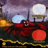 Syemin Decorative Holiday Scene Props Halloween Inflatables Spider Outdoor Decor, Halloween Giant Blow Up Decor, Multicolored, 14.16"*122.4"*30"