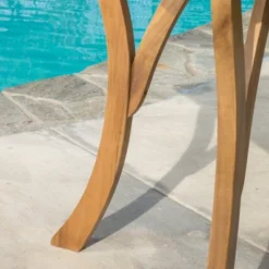 Syemin Patio End Tables Accent Side End Table For Outdoor And Indoor, Garden, Backyard Use, Special Design, Beige, 31.5"*31.5"*30" -Furniture GUEST 07da2ceb 6a55 4cc7 b53e 926a236a71df