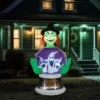 Syemin Decorative Holiday Scene Props Inflatable Halloween Outdoor Decorations Witch's Crystal Ball Halloween Decoration, Green, 39.4"*35.4"*72"