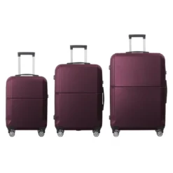 Syemin Luggage 3-Piece Luggage Set-20", 24", And 28" Suitcases With Silent Spinner Wheels Suitcase Sets Carry On Luggage, Purple, 21.06"*11.81"*30.31" -Furniture GUEST 093fa07d 386a 455c a68c d836d5a1322b