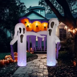 Syemin Decorative Holiday Scene Halloween Outdoor Inflatable Decor Props 9.8ft White Ghost Yard Decoration, White, 98.4"*66.9"*120" -Furniture GUEST 0a826d6e d891 49c4 b751 5a1e36dc711d