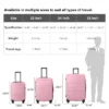 Syemin Luggage 3 Piece Set Suitcase Spinner Hardshell Lightweight TSA Lock Luggage Sets ABS Hardshell 3pcs Luggage, Pink, 20.87"*11.61"*30.31"