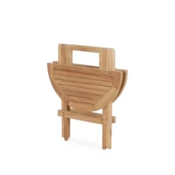 Syemin Patio Side Table, Small Folding Patio Side Table For Garden, Patio Porch, Living Room, Space Pool, Brown, 19.68"*19.68"*19.69 -Furniture GUEST 101a1479 09d4 4ce3 8a1e 33812ea0bbfd