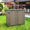 Syemin Storage Shed, Waterproof Storage Shed For Cleaning Tools And Garden Accessories, Brown, 50"*29.1"*41"