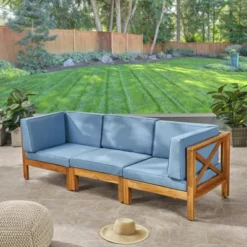 Syemin Patio Modern Accent Chairs, Outdoor Conversation Chairs, With Leisure Used, For Backyard, Garden, Blue, 28"*30.25"*26.5" -Furniture GUEST 10f32b14 7ddf 4fc3 81ec 44dbbe6dc4c3