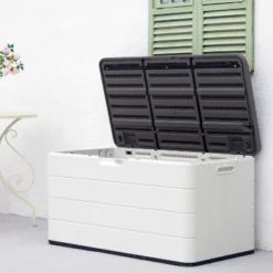 Syemin Storage Shed, Waterproof Storage Shed For Cleaning Tools And Garden Accessories, White, 45.7"*23.6"*23.6" -Furniture GUEST 110d909b 6d22 4e56 8940 a8cef393f050