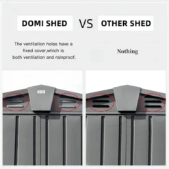 Syemin Deck Boxes Durable, Horizontal Compact Storage Shed For Garden, Backyard, Patio, Closet Deck Box, Gray, 79.06"*50.83"*72.4" -Furniture GUEST 11793485 5365 4a9e ac7a 9a35b1330f38