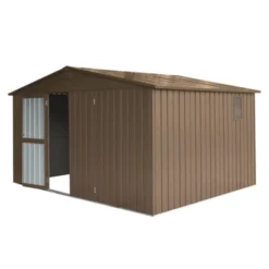Syemin Deck Boxes Durable, Horizontal Compact Storage Shed For Garden, Backyard, Patio, Closet Deck Box, Brown, 138.11"*106.5"*78.7" -Furniture GUEST 11a53ec5 0247 4b79 9fc6 bfbe21c58ebb
