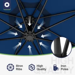 Syemin 9.5' Patio Umbrella With Base Included -Furniture GUEST 123ac35b 0a6f 456e a8f8 ec19a69e82dc