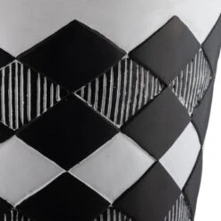 Syemin Planters Diamond Checkered Flower Pot With Wood Legs, Decorative Plant Pots For Living Room, Garden, Balcony, Home Decor, Black 19"*19"*19" -Furniture GUEST 12a5ffc1 6e37 4ec8 82fb dfe14ddf1999