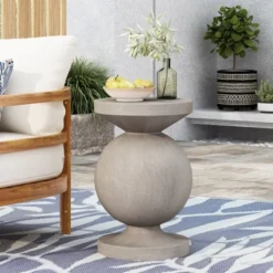 Syemin Patio End Tables, Stylish End Tables For Indoor And Outdoor Use, Ideal For Gardens, Backyard, Special Design, Gray, 17.25"*17.25"*26.5" 7 Syemin Patio End Tables, Stylish End Tables For Indoor And Outdoor Use, Ideal For Gardens, Backyard, Special Design, Gray, 17.25"*17.25"*26.5" -Furniture GUEST 1349a808 5ec0 4f53 b04b baea8cd4a5e6