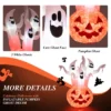 Syemin Inflatable Holiday Decorations Halloween Inflatable Ghost Pumpkin Decoration Rotating Flame Halloween Inflatable Decor, Orange, 54"*36"*72"
