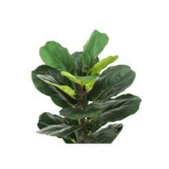 Syemin Artificial Plant Middle Tree Indoor Faux Fake Floor Greenery Potted Real Touch Decorative Green Leaves Beige Woven Basket, Green, 20"*19"*28" -Furniture GUEST 15a32102 5840 49bc 85e2 bb3ef1efdbab