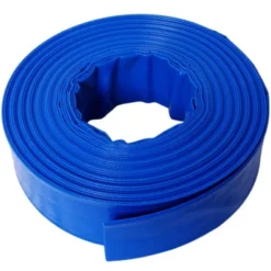 Syemin Drip Irrigation 100Ft Pool Backwash Hose Heavy Duty Reinforced Water Discharge Hose For Swimming Pool Filter Pump With 2 Clamp, Blue, 2"*2"*2" -Furniture GUEST 173add7f 2635 449b ac21 3589f70b93f1