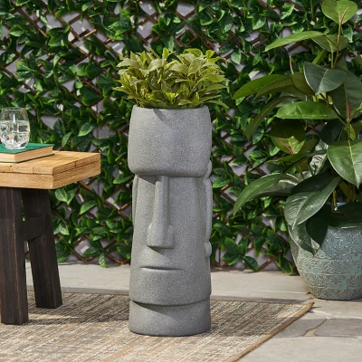 Syemin Planters Interesting Clay Flower Pot , Indoor Outdoor Home Garden Decor, Decorative Plant Pots For Living Room, Balcony, Gray 26.5"*12.5"*12" 1 Syemin Planters Interesting Clay Flower Pot , Indoor Outdoor Home Garden Decor, Decorative Plant Pots For Living Room, Balcony, Gray 26.5"*12.5"*12"