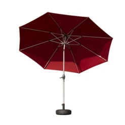 Syemin Outdoor Patio Umbrella With 8 Sturdy Ribs, Push Button Tilt And Crank, Waterproof, UV-Resistant Uitable For Garden, Red, 108"*108"*94.44" -Furniture GUEST 181b2c37 2e2b 4cfd bf0f 9e4fd2b5a80b