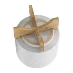 Syemin Planters With Stand, Decorative Plant Pots For Living Room, Garden, Balcony, Home Decor, White Natural 12"*12"*14" -Furniture GUEST 195c5296 8f62 45eb 850c ce167a30332f