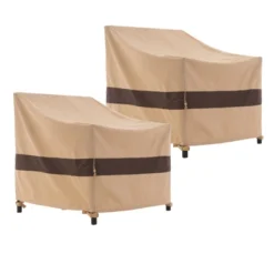 Syemin Plant Covers, Outdoor Swivel Lounge Chair Cover 2 Pack, Waterproof High Wind Resistant Anti-Fading, Brown 43"*42"*42" -Furniture GUEST 1a1508bb 3464 47e5 ac81 fb736e9f731a