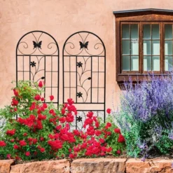 Syemin Patio Decorative Screens, Iron Arch Decoration Garden Trellis, For Outdoor For Climbing Plants Support, Flowerbed, Black, 19.7"*8.3"*71" 9 Syemin Patio Decorative Screens, Iron Arch Decoration Garden Trellis, For Outdoor For Climbing Plants Support, Flowerbed, Black, 19.7"*8.3"*71" -Furniture GUEST 1a257e93 c2bc 4767 9220 b288834d079b