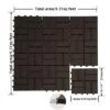 Syemin Carpet Tiles Interlocking Deck，Outdoor Or Indoor Flooring For Patio, Bancony, Pool Side，Backyard，Play Area，Brown, 36.6"*36.6"0.79"