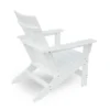 Syemin Patio Accent Chairs, Adirondack Patio Chairs , Lawn Chairs For Patio, Garden, Poolside, Lawn, Outdoor Relaxation, White, 30.5"*32.5"*37"