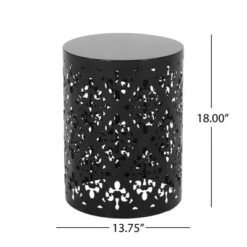 Syemin Patio End Tables Accent Side End Table For Outdoor And Indoor, Garden, Backyard Use, Special Design, Black, 13.75"*13.75"*18" 7 Syemin Patio End Tables Accent Side End Table For Outdoor And Indoor, Garden, Backyard Use, Special Design, Black, 13.75"*13.75"*18" -Furniture GUEST 1b261021 26d7 4c72 a805 69283aec98ae