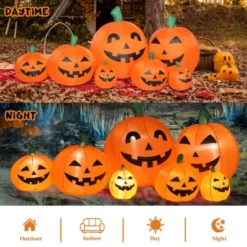 Syemin Decorative Holiday Scene Props Classic String Pumpkin Inflatable Halloween Outdoor Decoration Halloween Decoration Indoor, Orange, 88"*39"*35" -Furniture GUEST 1b75c10c adbd 4559 84d2 4451844e7bf1