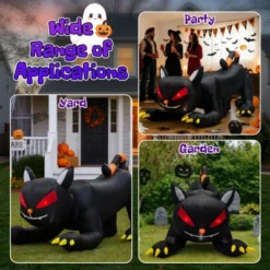 Syemin Inflatable Holiday Decorations Halloween Inflatables Animated Black Cat Outdoor Decorations Blow Up Yard Decor, Black, 40"*78"*54" -Furniture GUEST 1bfdb354 95b1 4b3e 9ade 443d1410ab82