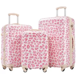 Syemin 3 PCS Bag And Luggage Sets, With 4 Spinner Wheels Lightweight Suitcase, Suitable For Business Trips And Travel, Pink, 28.5"*17.9"*11.6" 9 Syemin 3 PCS Bag And Luggage Sets, With 4 Spinner Wheels Lightweight Suitcase, Suitable For Business Trips And Travel, Pink, 28.5"*17.9"*11.6" -Furniture GUEST 1d084f76 fc67 4ddc b5f0 b354ff2fdf96