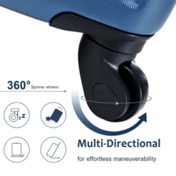 Syemin Luggage Hardshell Luggage, Lightweight Durable ABS Suitcase With Double Spinner Wheels 20-Inch Travel Carry-On Luggage, Blue, 13.6"*8.3"*21.5" -Furniture GUEST 2176c108 503a 40f3 a2c6 65e6381cad45