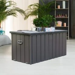Syemin Deck Boxes Garden Large Patio Storage, For Furniture, Outside Cushions And Garden Tools, Bench, Easy To Assemble，Black, 49.41"*24.69"*23.43" -Furniture GUEST 21a68513 9d6a 47a5 b3bc e525f2da7ed3
