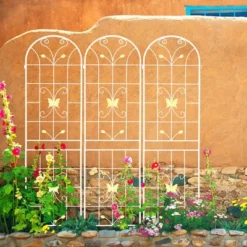 Syemin Patio Decorative Screens, Iron Arch Decoration Garden Trellis, For Outdoor For Climbing Plants Support, Flowerbed, White, 80"*19.7"*86.7" -Furniture GUEST 223098e7 d864 4090 a609 b1efe257a1b3