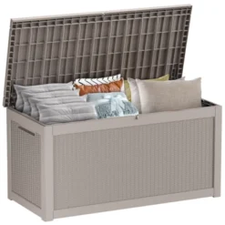 Syemin Deck Box, 260GAL Outdoor Storage Box, Patio Gardening Tools, Water And UV Resistant For Patio, Garden, Lawn, Brown, 67.72"*32.2"*33.66" 10 Syemin Deck Box, 260GAL Outdoor Storage Box, Patio Gardening Tools, Water And UV Resistant For Patio, Garden, Lawn, Brown, 67.72"*32.2"*33.66" -Furniture GUEST 232bf425 e6b8 41a4 9870 c6acccd8073c