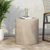 Syemin Patio End Tables Accent Side End Table For Outdoor And Indoor, Garden, Backyard Use, Special Design, Gray, 15.75"*15.75"*16"
