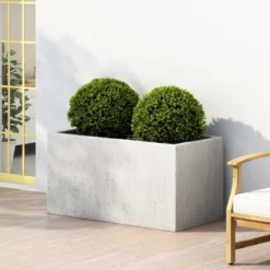 Syemin Planters Outdoor Large Square Planter, Garden Decor, Decorative Plant Pots For Living Room, Balcony, White 39"*21.75"*21.75" -Furniture GUEST 26f4c832 efb7 4f17 a281 2c1b444d2880