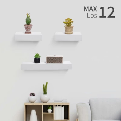 Syemin Decorative Wall Shelf Floating Shelves For Wall, Wall Shelves For Decor Storage, Wall Picture Ledge Shelf, Black, 17.72"*4.92"*1.97" 3 Syemin Decorative Wall Shelf Floating Shelves For Wall, Wall Shelves For Decor Storage, Wall Picture Ledge Shelf, Black, 17.72"*4.92"*1.97" - Image 3