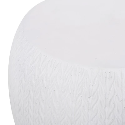 Syemin Patio End Tables Accent Side End Table For Outdoor And Indoor, Garden, Backyard Use, Special Design, White, 15.75"*15.75"*15.75" 4 Syemin Patio End Tables Accent Side End Table For Outdoor And Indoor, Garden, Backyard Use, Special Design, White, 15.75"*15.75"*15.75" - Image 4