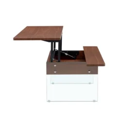 Syemin Patio End Tables, Faux Wood Style Rectangular Casual Side Table For Dining Room, Office, Lounge, Brown, 43.3"*23.6"*16.3" -Furniture GUEST 2c1759d2 3029 4314 828e 106fc90d8e85