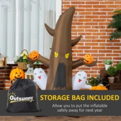 Syemin Decorative Holiday Scene Props Halloween Inflatables Outdoor Decoration Ghost Tree With Pumpkins Blow-Up Decor Indoor, Brown, 39.25"*31.5"*59" -Furniture GUEST 2c403e26 d11f 46f4 9187 5bec11c6c806