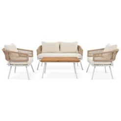 Syemin Patio Seating Sets, Comfortable Seating Set, Designed For Tranquil Backyard Relaxation, Ideal For Entertaining, Beige, 51.2"*27.8"*28" -Furniture GUEST 2c78ed0c fd77 41bf 9fe4 7e92464f36de