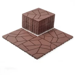Syemin Carpet Tiles 44PCS Stone Style Patio Deck Tiles, Decking Tiles Floor Tile Indoor For Porch Poolside Balcony Backyard, Brown, 12"*12"*0.8" 9 Syemin Carpet Tiles 44PCS Stone Style Patio Deck Tiles, Decking Tiles Floor Tile Indoor For Porch Poolside Balcony Backyard, Brown, 12"*12"*0.8" -Furniture GUEST 2c880110 b5d2 48b4 85ca af5e1988bda7
