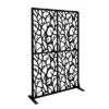 Syemin Patio Decorative Screens, Iron Arch Decoration Garden Trellis, For Outdoor For Climbing Plants Support, Flowerbed, Black, 45.3"*15.8"*72"