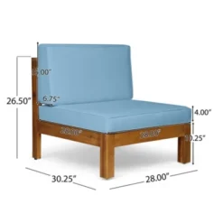Syemin Patio Modern Accent Chairs, Outdoor Conversation Chairs, With Leisure Used, For Backyard, Garden, Blue, 28"*30.25"*26.5"