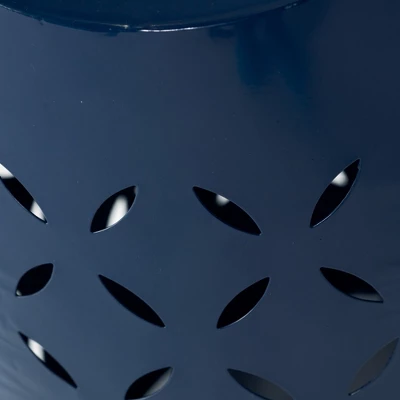 Syemin Patio End Tables, Stylish End Tables For Indoor And Outdoor Use, Ideal For Gardens, Backyard, Special Design, Blue, 12.25"*12.25"*17.75" 2 Syemin Patio End Tables, Stylish End Tables For Indoor And Outdoor Use, Ideal For Gardens, Backyard, Special Design, Blue, 12.25"*12.25"*17.75" - Image 2