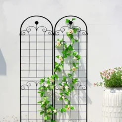 Syemin Patio Decorative Screens, Elegant Vine Pattern Yard Fencing, Pet-Safe Decorative Fence For Yard, Patio, Black, 40"*19.7"*86.7" -Furniture GUEST 373aa068 f34b 4556 8cd7 9b5a674c660c
