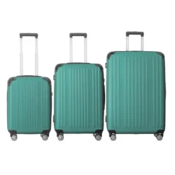 Syemin Luggage 3PCS ABS Hardshell Luggage Set With Spinner Wheels Adjustable Telescopic Handle Durable Travel Suitcases, Green, 21.06"*11.42"*30.12" -Furniture GUEST 3759a102 e9eb 4611 9062 125db2b9bfd7